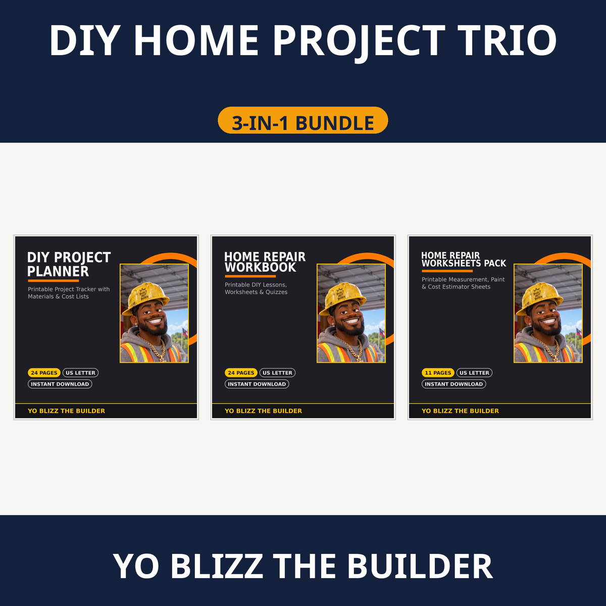 DIY Home Project Trio | 3 Printable Bundle cover