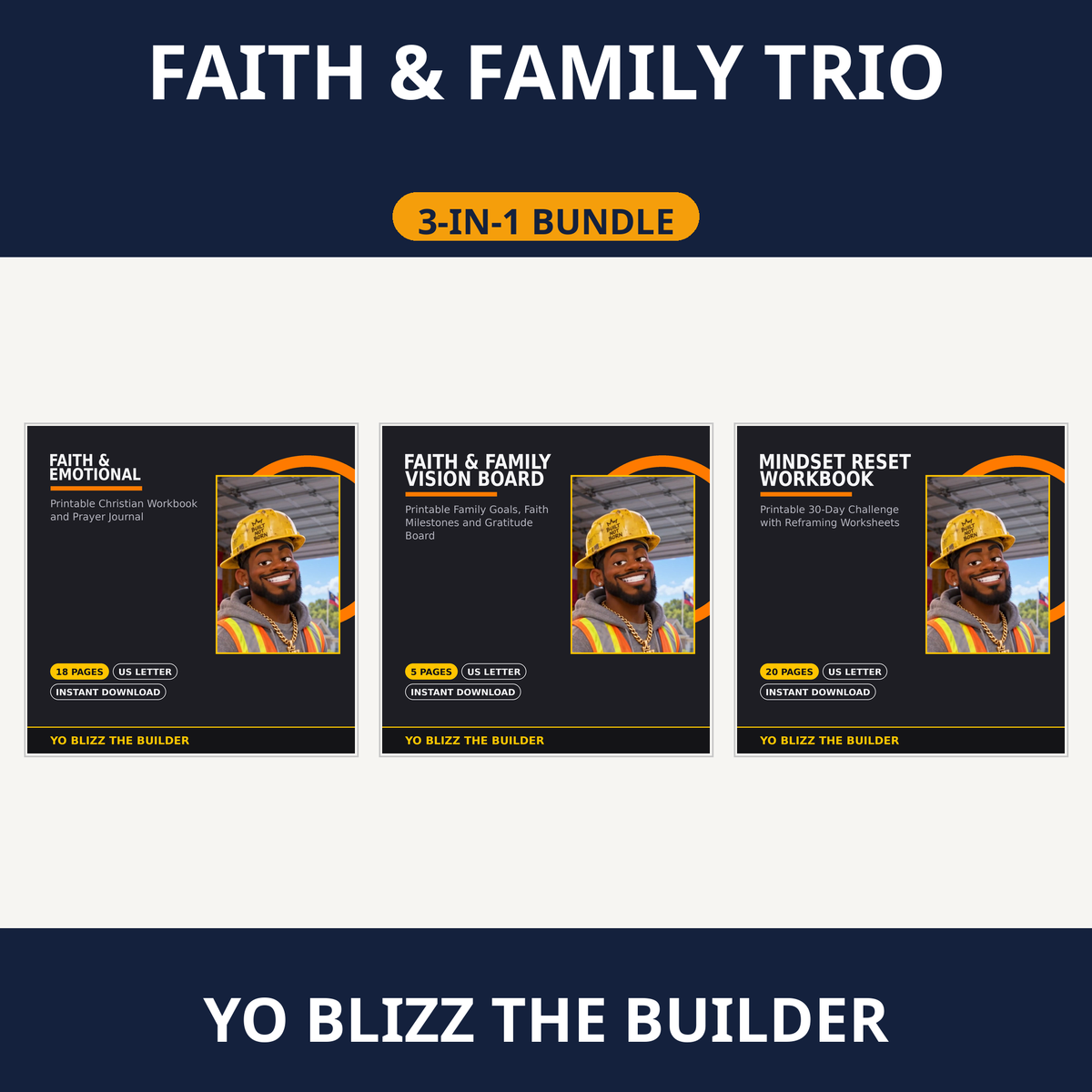Faith and Family Trio | 3 Printable Bundle cover