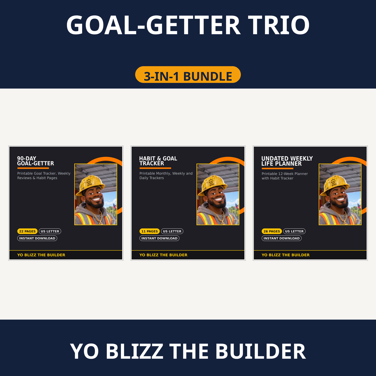 Goal-Getter Trio | 3 Printable Bundle cover