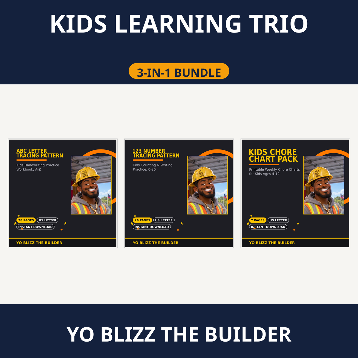 Kids Learning Trio | 3 Printable Bundle cover
