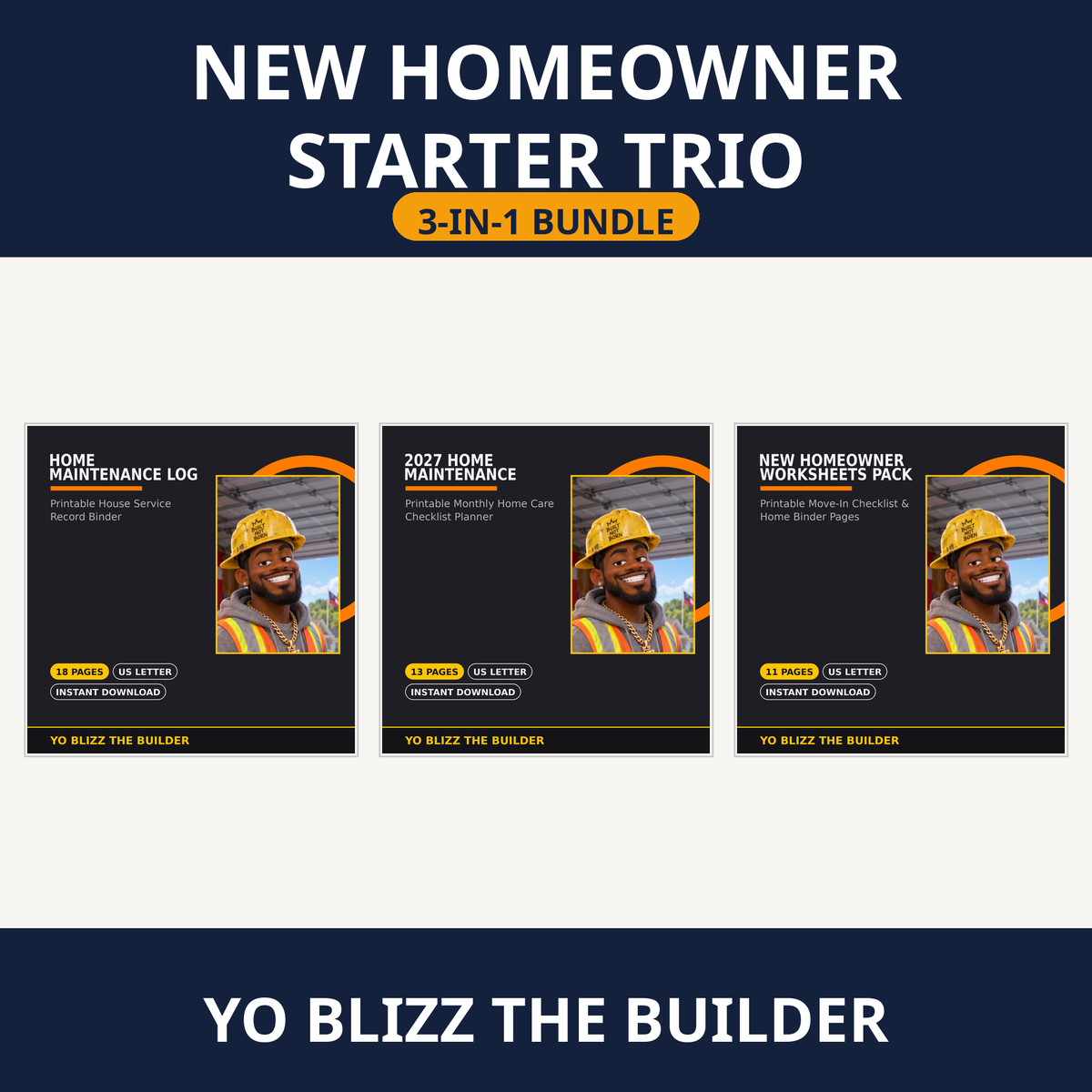 New Homeowner Starter Trio | 3 Printable Bundle cover