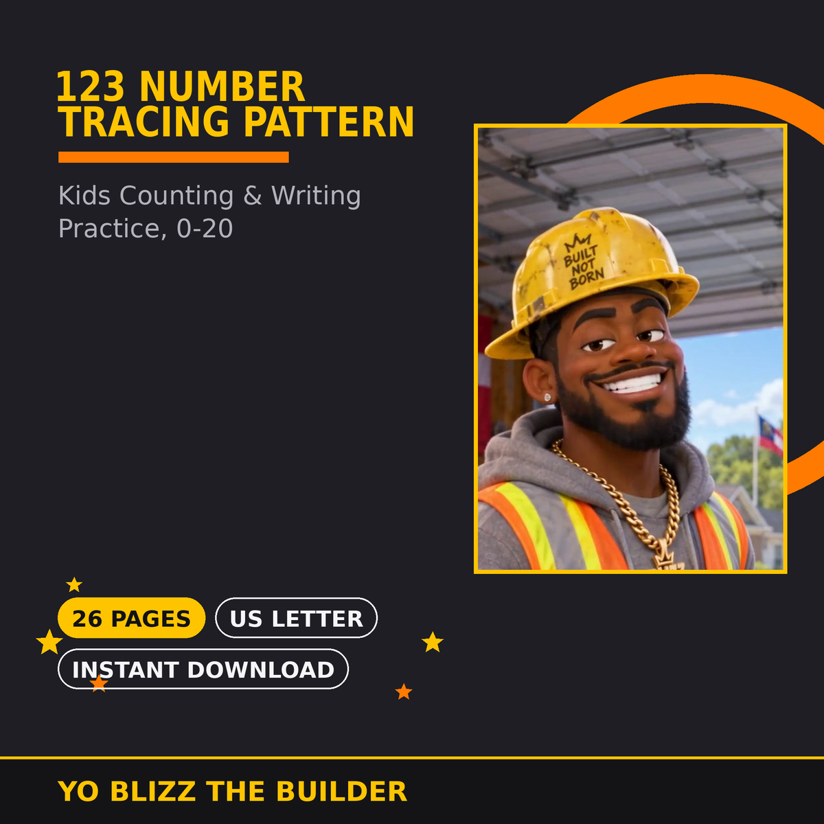 123 Number Tracing Pattern Book cover