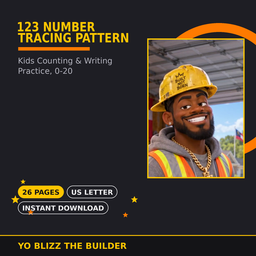 123 Number Tracing Pattern Book cover